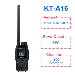 Qyt KT-A16 6W không khí ban nhạc <span class=keywords><strong>Transmitter</strong></span> Walkie Talkie TX 118.000-136.999MHz RX 108.0000-136.999MHz hàng không 200 CH VOX cầm tay Đài phát thanh - Product Image 2