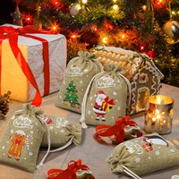 Chaussettes d'hiver chaudes imprimées personnalisées Design Coton Pochette à cordon Noël