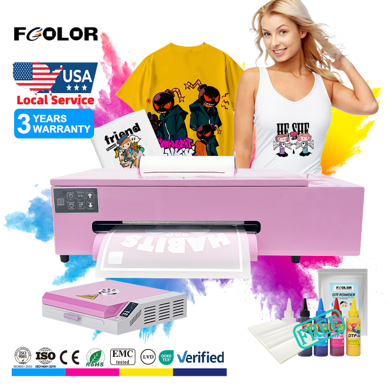 Fcolor NEW DIY машина для печати на футболках A3 + A3 ПЭТ пленки переноса DTF принтер L1800