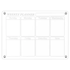 Wall Mounted Personalized Customized Office Supplier Calendar Acrylic Wall Calendar Dry Erase Acrylic Wall Calendar