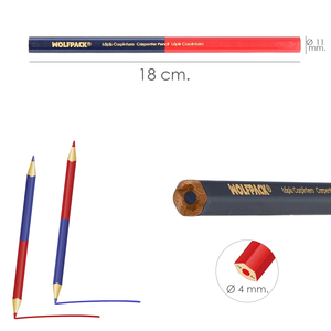 Crayon de charpentier bicolore 18 cm. Boîte de 12 unités - Product Image 2