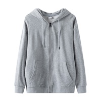 Sudadera con capucha y cremallera de felpa gruesa unisex, nueva colección otoño-invierno 2025, color liso, estilo casual holgado, diseño de araña, esencial.