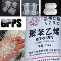 Granulés de plastique GPPS à haut débit, polystyrène à usage général, transparents et brillants pour le moulage par injection à paroi mince