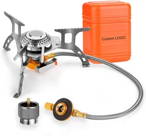 Jetshark Outdoor Mini Liquid windproof Portable Gasoline kerosene universal camping Folding gas stove burner camping gas stove