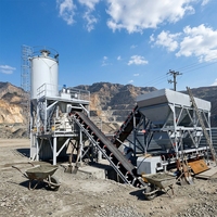 Centrale à béton pour travaux d'ingénierie civile 100m³/h avec contrôle PLC, silos de stockage de ciment et d'additifs électriques 200KW