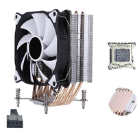 Refroidisseur de processeur Speedy Gen, 4 caloducs en cuivre, ventilateur silencieux PWM de 120 mm, radiateur lumineux à pression descendante pour Intel LGA 1200 1151 1150