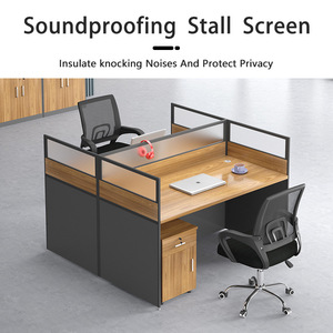 Vendita diretta in fabbrica 2.4m in legno stile moderno semplice tavolo da ufficio Coworking moderna scrivania da ufficio per il personale - Product Image 2