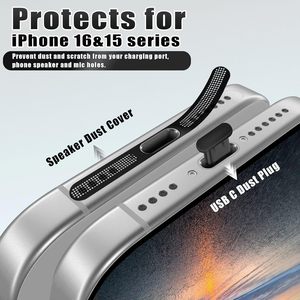 Kit de Protección de 27 Piezas para iPhone 14 15 16 17, Cubierta Antipolvo USB C, Adhesivo para Auriculares, Color Negro - Product Image 2