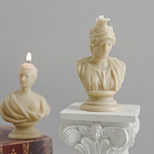 Candela Profumata Artigianale in <span class=keywords><strong>Cera</strong></span> di Soia <span class=keywords><strong>a</strong></span> Forma di Statua Classica Greca di David, Design Moderno per la Festa del Papà, Diwali, Decorazioni per la Casa, Scultura d'Arte - Product Image 3