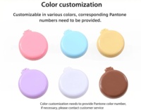 Peigne de massage pliable portable mini en ABS, couleurs bonbon, avec coussin d'air intégré et miroir pour cuir chevelu, pour femmes, usage domestique