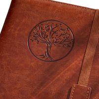Agenda personnalisé A5 en cuir PU vintage avec motif arbre de vie, couverture rigide, élastique et 100 feuilles, idéal comme cadeau d'affaires