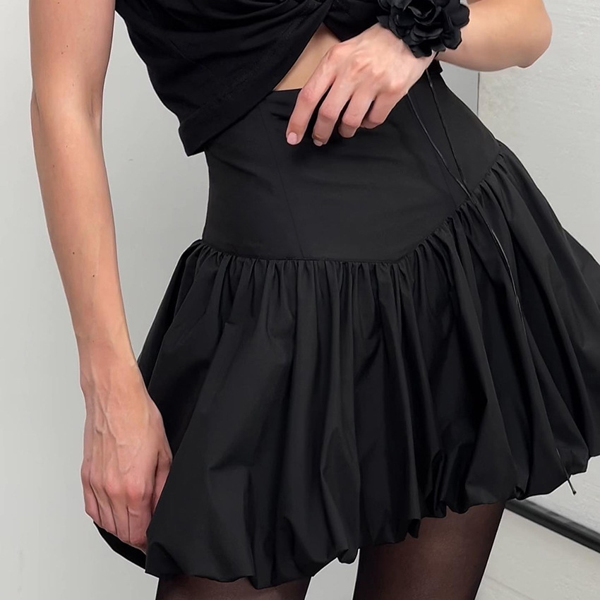 POPPY TULLE BALLOON MINI SKIRT (BLACK)POPPY TULLE BALLOON MINI
