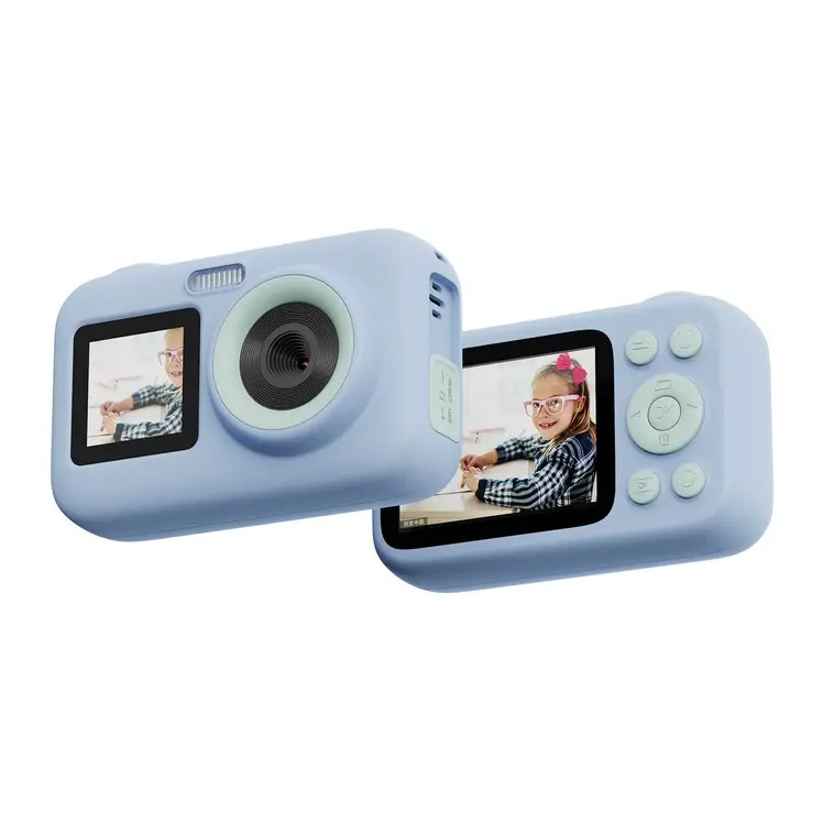Fotocamera digitale per bambini 1080P 12MP HD per bambini c fotocamera per Selfie per bambini da 2.4 pollici con schermo LCD a doppia lente