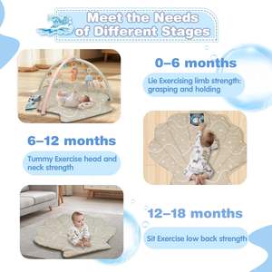 <span class=keywords><strong>Tapis</strong></span> de sol nouveau-né bébé gymnases et <span class=keywords><strong>tapis</strong></span> de jeu surdimensionné coquille ventre temps <span class=keywords><strong>tapis</strong></span> bébé <span class=keywords><strong>tapis</strong></span> de jeu avec jouets d'activité bébé détachables - Product Image 6