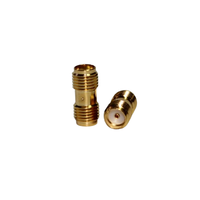 Connecteur coaxial d'alimentation d'usine SMA-KK cuivre plaqué or SMA femelle vers SMA femelle adaptateur de connecteur