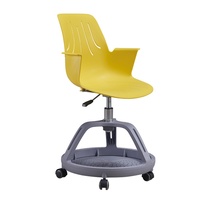 Chaise d'école moderne en plastique pour enfants avec tablette d'écriture pliable - Chaise de bureau pour étudiants pour la maison, le bureau, l'hôpital et l'extérieur