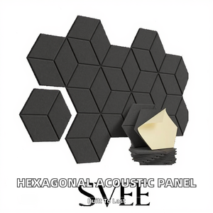 Paneles Acústicos Hexagonales Modernos de Fibra de Poliéster Impermeables, 90% de Reducción de Ruido, Aislamiento Acústico para Escuelas, 5 Años de Garantía - Product Image 2