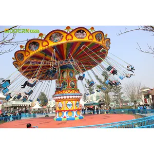Kinderen Carnaval Ritten Luna Park Sensatie Pretpark Uitrusting Vrolijk Gaan Rond Pretpark Flying Stoelrit