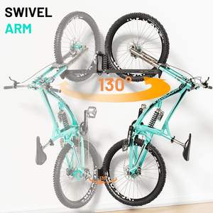 <span class=keywords><strong>Porte</strong></span>-vélos noir montage <span class=keywords><strong>mural</strong></span> cintres de vélo support de vélo <span class=keywords><strong>vertical</strong></span> peu encombrant support de suspension intérieur-prend en charge 77 lb pas lourd - Product Image 4