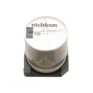 Condensateur SMD à montage en surface, canal fabricant, aluminium, 330 µF, 20 %, 80 V, UCD1K331MNJ1MS - Product Image 1
