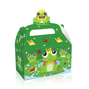 Caja de papel temática de rana, <span class=keywords><strong>príncipe</strong></span>, hoja de loto, Caracol, caja de regalo para fiesta, decoraciones - Product Image 4