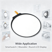 Module d'écran LCD TFT rond de 1,6 pouce avec rétroéclairage LED haute luminosité blanc pour montre connectée et affichage portable