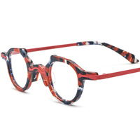 24 lunettes optiques en alliage d'acétate monture hommes Vintage Prescription femmes rétro myopie acétate lunettes