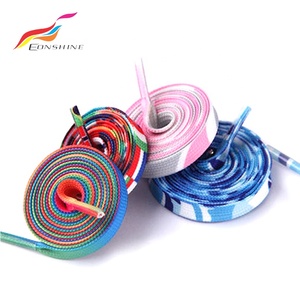 Tali Sepatu Bendera Cetakan Sublimasi Poliester Datar, Tali Sepatu Ikat Celup Kerut Semua Jenis - Product Image 1