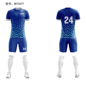 Tenues de football personnalisées, maillots de foot vierges OEM sur mesure, ensembles de maillots de foot respirants pour adultes - Product Image 5