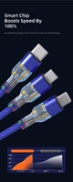 Kabel Pengisian Daya USB Tipe C Berkualitas Tinggi 120W dengan Jalinan Nilon, Kabel Micro USB 3 in 1, Kabel Pengisian Daya Super Cepat 6A untuk Ponsel