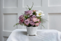 Vase nordique en céramique fait main, style crème, pour décoration de table, pot de fleurs en porcelaine, ornements d'art pour la maison