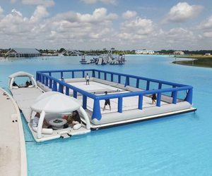 <span class=keywords><strong>Piscine</strong></span> gonflable flottante en Pvc, pour la mer/le lac, rectangulaire, avec <span class=keywords><strong>filet</strong></span> noir, offre spéciale - Product Image 6