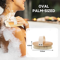 Brosse corporelle pour le brossage à sec, exfoliante, ovale, moderne, en sisal naturel, pour les peaux sèches, améliore la circulation