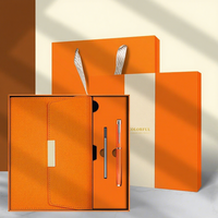 Coffret Cadeau Carnet A5 en Similicuir à Trois Volets avec 100 Feuilles et Impression de Logo – Cadeau d'Affaires Premium