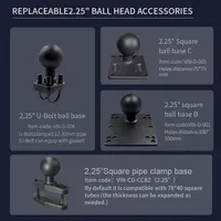 Inclinaison rotation 360 Vesa Mount 75*75 plaque 2.25 ''d taille boule carrée Base réglable moniteur support Pc adaptateur Vesa pour hp