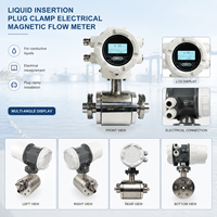 Débitmètre électromagnétique sanitaire Tri-Clamp en acier inoxydable DN25 avec affichage numérique et totalisateur pour l'industrie alimentaire, des boissons et les process CIP