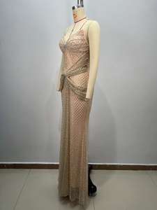 Элегантное женское платье ED2826 без бретелек для выпускного вечера, сексуальное, с открытой спиной, без рукавов, с бисером и пайетками, с естественной линией талии, дышащее, для вечеринок - Product Image 4