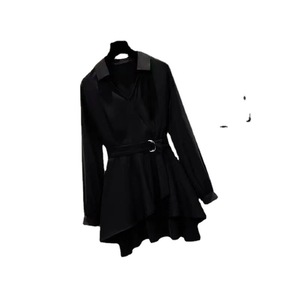 Camisa de verano de manga larga que combina con todo <span class=keywords><strong>para</strong></span> mujer, de talla grande, cintura ajustada a la moda, adelgazante, seductor <span class=keywords><strong>para</strong></span> niñas regordetas, Sudeste Asiático - Product Image 5