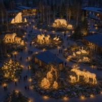 Outdoor-Zoo-Laternenprojekt mit Maßgeschneiderten Wildtier-Displays