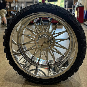 22 <b>24</b> 26 Inch Deep Lip Forged Alloy <b>Wheels</b> <b>Chrome</b> Polished Rims for Jeep Gladiator Toyota Tundra Ford F-150 RAM Lifted Truck - Product Image 2