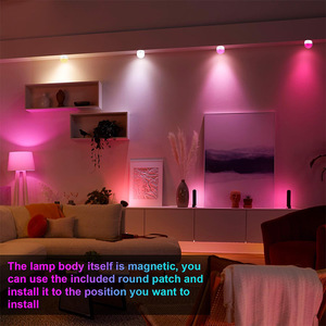 RGB 3 Wát E26/12 LED có thể sạc lại Bóng đèn điều khiển từ xa trong nhà ánh sáng không dây pin hoạt động bảng đèn cho trang trí nội thất DC điện - Product Image 4