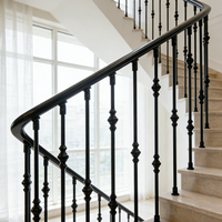 Balustre de balcon en métal creux rond de 5/8'' de haute qualité au design moderne, garde-corps d'escalier intérieur en fer forgé pour villa