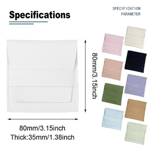 Pochettes à bijoux promotionnelles IDEA GIFT, logo personnalisé, faux daim, sacs à bijoux personnalisés, sacs de rangement anti-poussière, emballages pour bijoux - Product Image 4