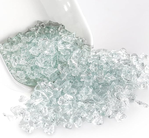 Große Dekorative Farbige Klare Glassteine für Garten-Landschaftsgestaltung, Handwerk, Aquarium, Solider Außenbereich-Mulch, Großpackung für Wohnzimmer und Badezimmer - Product Image 1