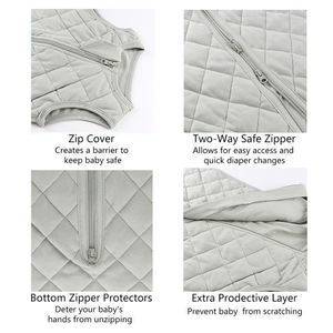 2025 뜨거운 판매 아기 무거운 수면 가방 웨어러블 아이 담요 사용자 정의 로고 포대기 아기 잠자는 자루 - Product Image 3