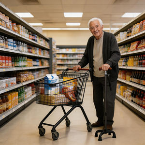 Bastón Plegable <span class=keywords><strong>de</strong></span> Fibra <span class=keywords><strong>de</strong></span> Carbono Ligero JINDA, Ajustable en 10 Niveles, Incluye 3 Puntas Antideslizantes <span class=keywords><strong>de</strong></span> Repuesto, Soporte para <span class=keywords><strong>Personas</strong></span> <span class=keywords><strong>Mayores</strong></span> - Product Image 3