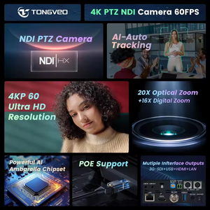 Камера NV620A Ultra HD 4K 60 с 20-кратным оптическим зумом, USB, SDI, LAN и новейшим 4D джойстиком для онлайн-стриминга, AI-трекинга, NDI - Product Image 3