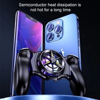 Controlador de Juego de Seis Dedos, Gatillo de Gamepad con Ventilador de Refrigeración, Joystick para Teléfono Móvil Android