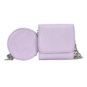 Wholesale Customized Logo handbag Vegan PU Leather Cross body Bag with Coin Purse stylish fanny pack for lady daily use