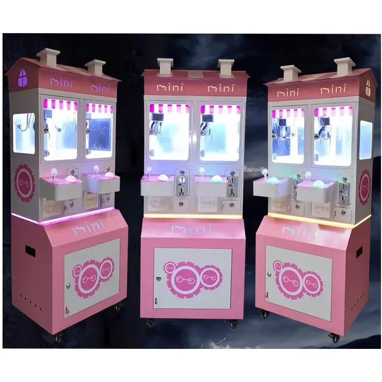 2024 Hot Sale Mini Double Claw Crane Toy Doll Vending Amusement Park Machine for Kids Adult
